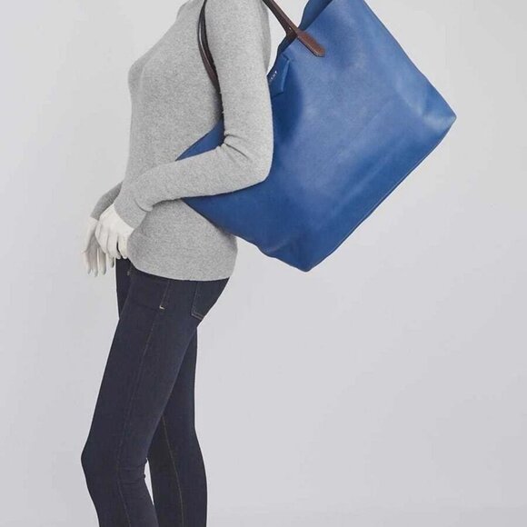 Givenchy Blue/Brown Leather Antigona Large Tote Bag - Picture 2 of 12